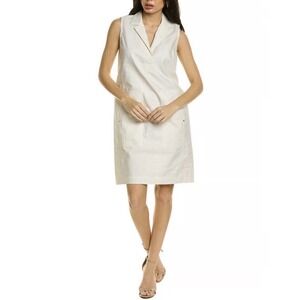 Lafayette 148 New York Rudy Linen Blend Shift Dress Lapel Collar‎ 6